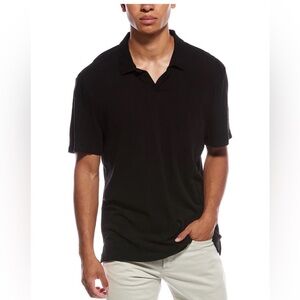 Standard James Perse Men’s Black Jersey Polo Shirt. Pima Cotton. Size 4 (XL)